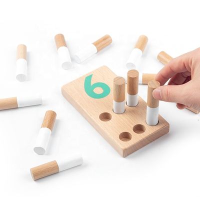 Giocattoli educativi di numero del puzzle di Digital 8cm dei blocchetti del bambino di legno dei giocattoli