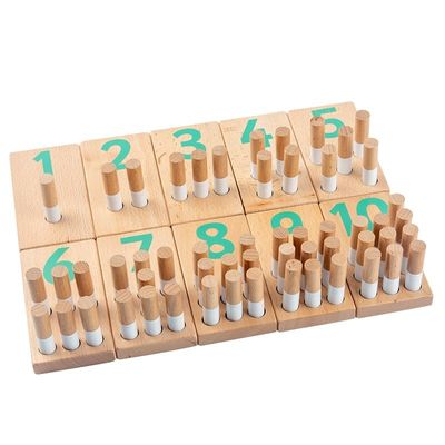Giocattoli educativi di numero del puzzle di Digital 8cm dei blocchetti del bambino di legno dei giocattoli