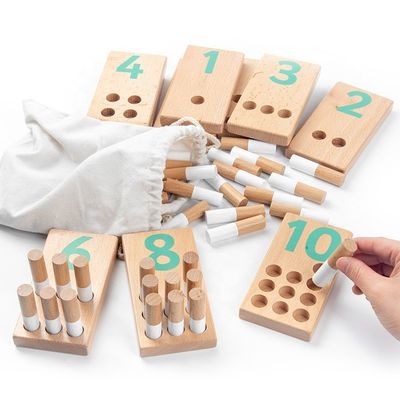 Giocattoli educativi di numero del puzzle di Digital 8cm dei blocchetti del bambino di legno dei giocattoli