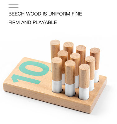 Giocattoli educativi di numero del puzzle di Digital 8cm dei blocchetti del bambino di legno dei giocattoli