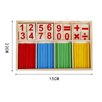 Sostanza tossica di legno di Toy Montessori Counting Blocks Non di per la matematica di Digital 23cm di numero