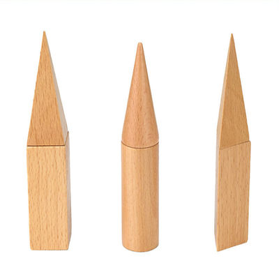3D che conta per la matematica di legno Toy Geometric Wooden Blocks di 5cm