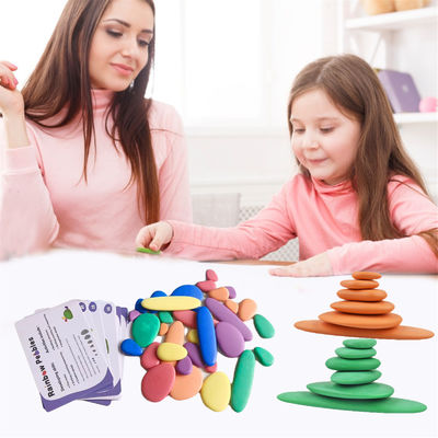 i ciottoli di 6cm hanno colorato le particelle elementari di legno Toy For Kids