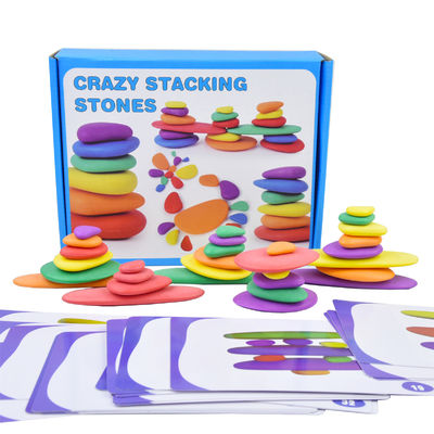 i ciottoli di 6cm hanno colorato le particelle elementari di legno Toy For Kids