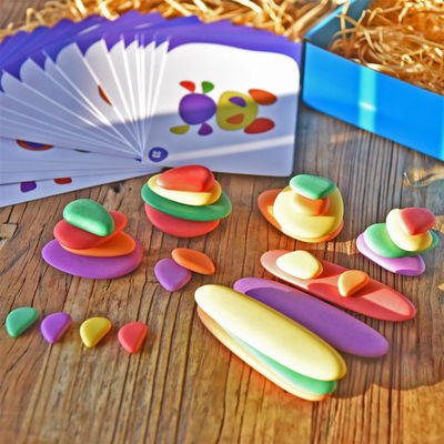i ciottoli di 6cm hanno colorato le particelle elementari di legno Toy For Kids