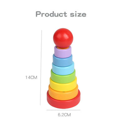 legno di faggio di legno dei giocattoli del bambino di 5.51in Montessori Teether