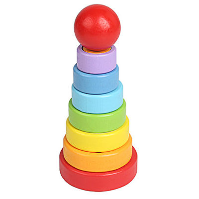 legno di faggio di legno dei giocattoli del bambino di 5.51in Montessori Teether
