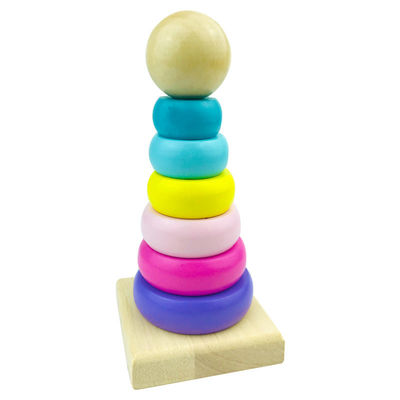legno di faggio di legno dei giocattoli del bambino di 5.51in Montessori Teether