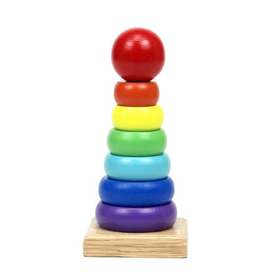 legno di faggio di legno dei giocattoli del bambino di 5.51in Montessori Teether