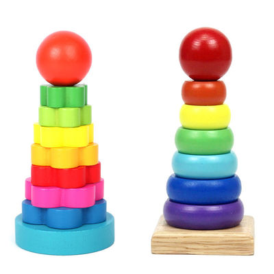 legno di faggio di legno dei giocattoli del bambino di 5.51in Montessori Teether