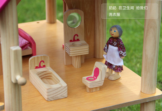 Giocattoli di legno  Dream House della Camera di bambola del castello dei bambini ISO9001