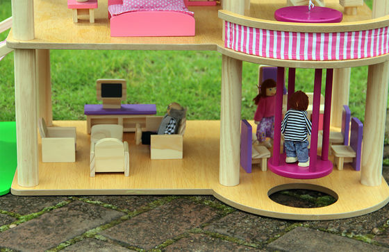 Giocattoli di legno  Dream House della Camera di bambola del castello dei bambini ISO9001