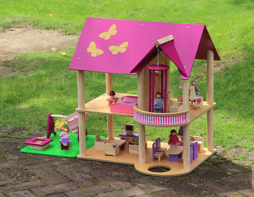 Giocattoli di legno  Dream House della Camera di bambola del castello dei bambini ISO9001