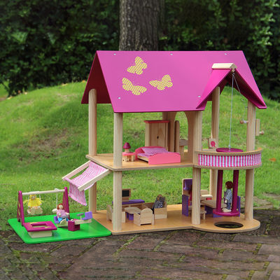 Giocattoli di legno  Dream House della Camera di bambola del castello dei bambini ISO9001