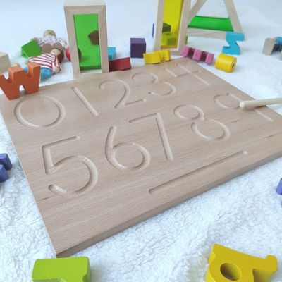 Gli alfabeti si imbarcano sul per la matematica di legno Toy Counting Teaching Language di 29cm