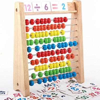 Perle di conteggio di legno di legno di Toy Rainbow 7cm di per la matematica dell'abaco aritmetico