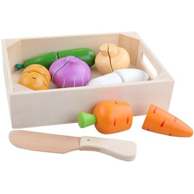 il taglio di legno della frutta di 4.5cm ha messo l'insieme del gioco di ruolo della cucina delle verdure