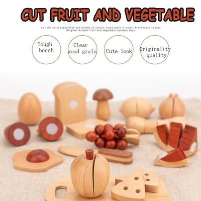 Frutta ed insieme di legno 5.5cm naturali dell'alimento del gioco di ruolo delle verdure