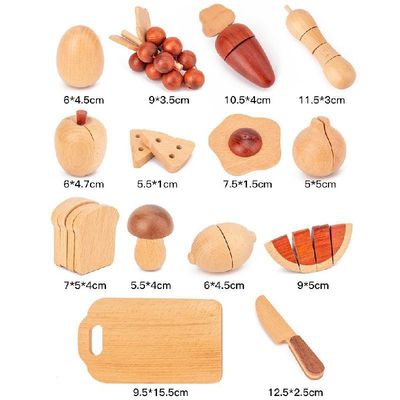 Frutta ed insieme di legno 5.5cm naturali dell'alimento del gioco di ruolo delle verdure