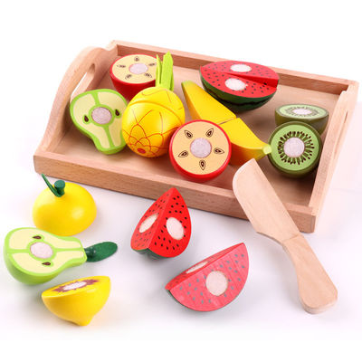 Cottura dei giocattoli magnetici della frutta di ruolo dei puntelli 5.5cm dell'alimento di legno del gioco