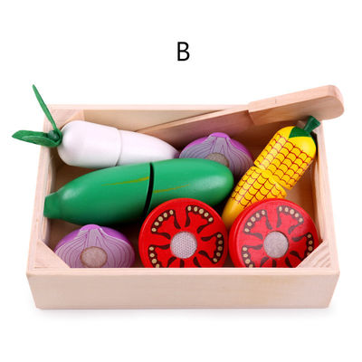 Cottura dei giocattoli magnetici della frutta di ruolo dei puntelli 5.5cm dell'alimento di legno del gioco