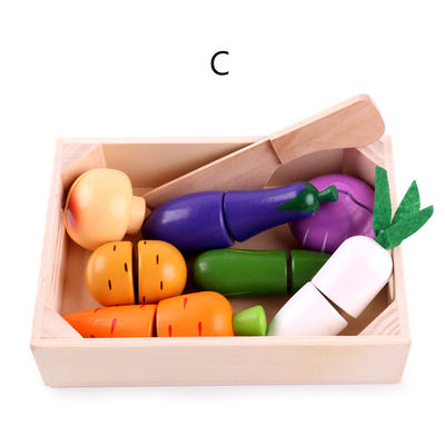 Cottura dei giocattoli magnetici della frutta di ruolo dei puntelli 5.5cm dell'alimento di legno del gioco