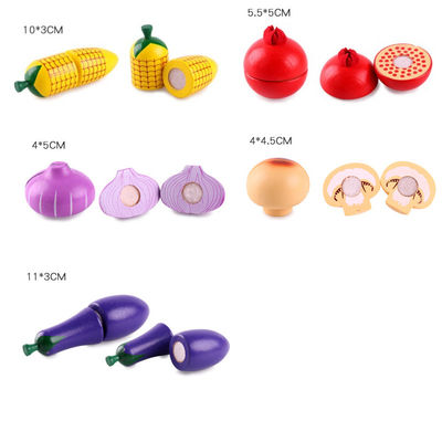 Cottura dei giocattoli magnetici della frutta di ruolo dei puntelli 5.5cm dell'alimento di legno del gioco