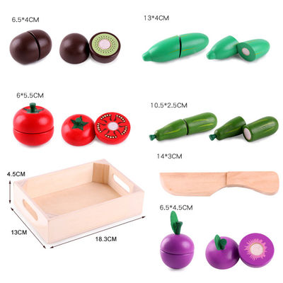 Cottura dei giocattoli magnetici della frutta di ruolo dei puntelli 5.5cm dell'alimento di legno del gioco