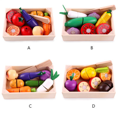 Cottura dei giocattoli magnetici della frutta di ruolo dei puntelli 5.5cm dell'alimento di legno del gioco