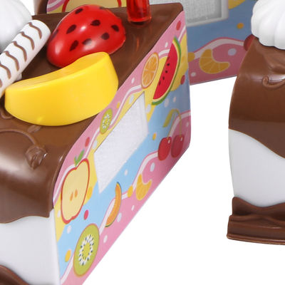 Frutta di legno di DIY 5.9inch che taglia torta di compleanno stabilita Toy Plastic