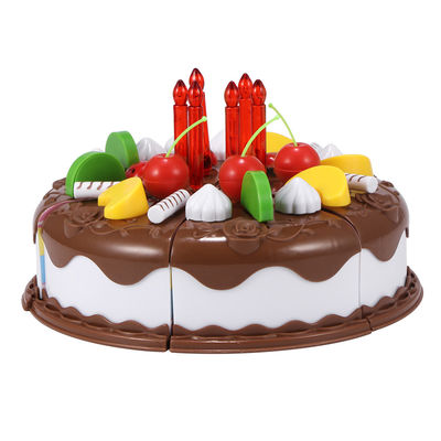 Frutta di legno di DIY 5.9inch che taglia torta di compleanno stabilita Toy Plastic