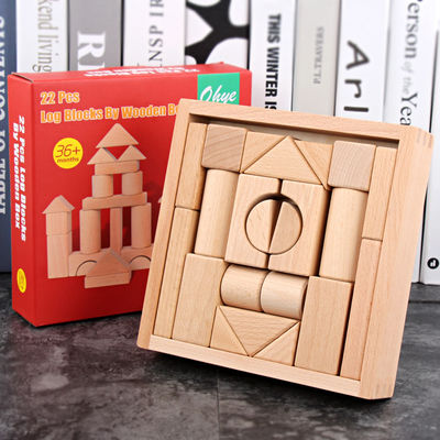 Castello classico 17.5cm delle grandi particelle elementari di legno del jumbo 22PCS