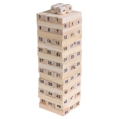 Particelle elementari di legno Toy Tower Stacking Game di domino delle cifre