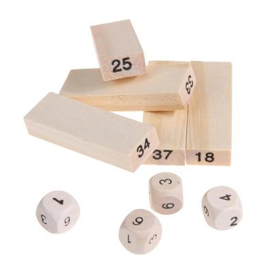 Particelle elementari di legno Toy Tower Stacking Game di domino delle cifre