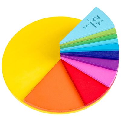 Sussidi didattici di legno di puzzle della frazione del bordo di puzzle di numero di per la matematica 11Pcs della carta