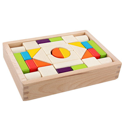 Particelle elementari di legno Toy Stacking del grande castello di 15cm 30 pezzi