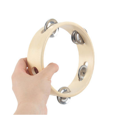 Bambino di legno del tamburino del Handbell musicale di legno dei giocattoli di BeBe 15cm