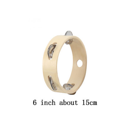 Bambino di legno del tamburino del Handbell musicale di legno dei giocattoli di BeBe 15cm