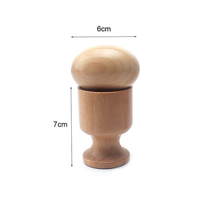 Legno di faggio sicuro di legno a 6 pollici di Teethers Tambor del Handbell Teether