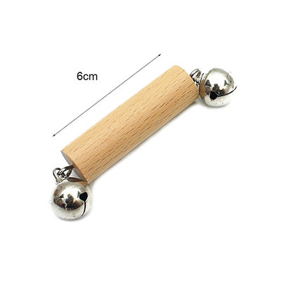 Legno di faggio sicuro di legno a 6 pollici di Teethers Tambor del Handbell Teether