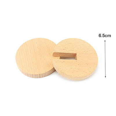 Legno di faggio sicuro di legno a 6 pollici di Teethers Tambor del Handbell Teether