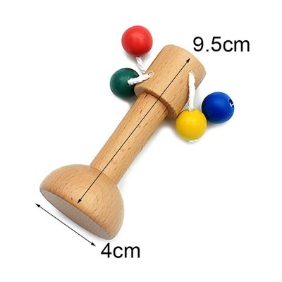 Legno di faggio sicuro di legno a 6 pollici di Teethers Tambor del Handbell Teether