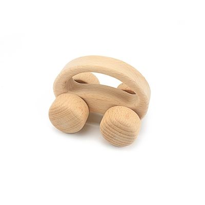 Legno di faggio sicuro di legno a 6 pollici di Teethers Tambor del Handbell Teether