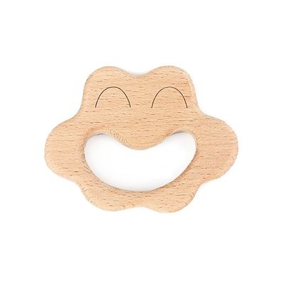 Legno di faggio sicuro di legno a 6 pollici di Teethers Tambor del Handbell Teether