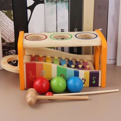 Bambino di legno dello xilofono di otto giocattoli musicali di legno delle note 15cm
