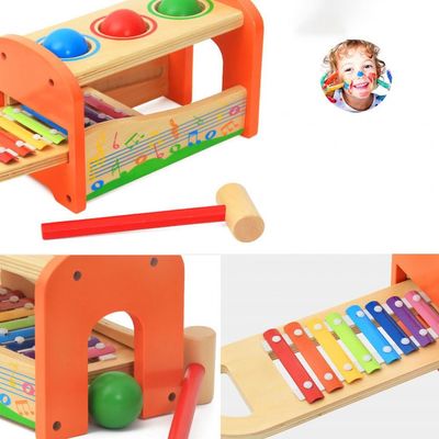 Bambino di legno dello xilofono di otto giocattoli musicali di legno delle note 15cm