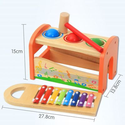 Bambino di legno dello xilofono di otto giocattoli musicali di legno delle note 15cm