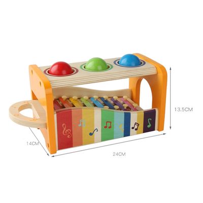 8 giocattoli educativi degli strumenti di legno dello xilofono dei bambini del piano delle note