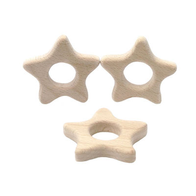 Il faggio 2cm Toy Rabbit mettente i denti di legno 4cm ha personalizzato Teether di legno