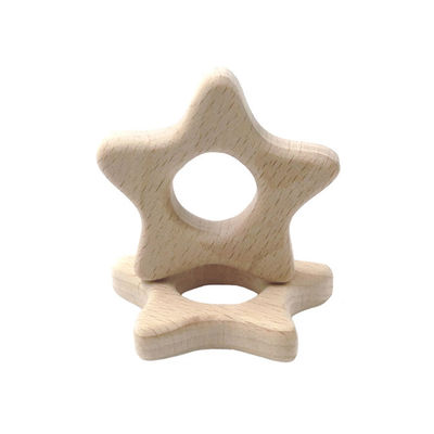 Il faggio 2cm Toy Rabbit mettente i denti di legno 4cm ha personalizzato Teether di legno